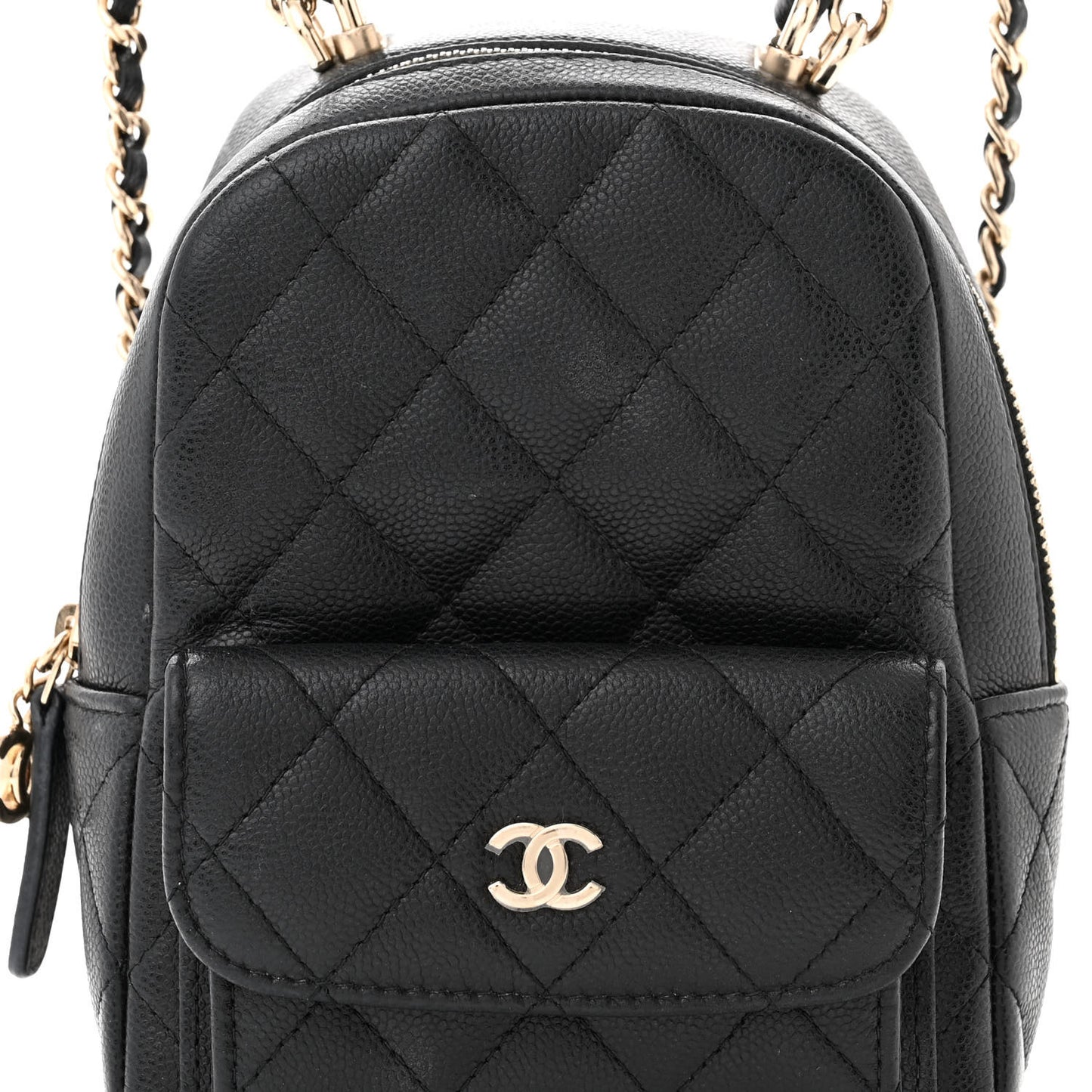 Caviar Quilted CC Mini Classic Backpack Black