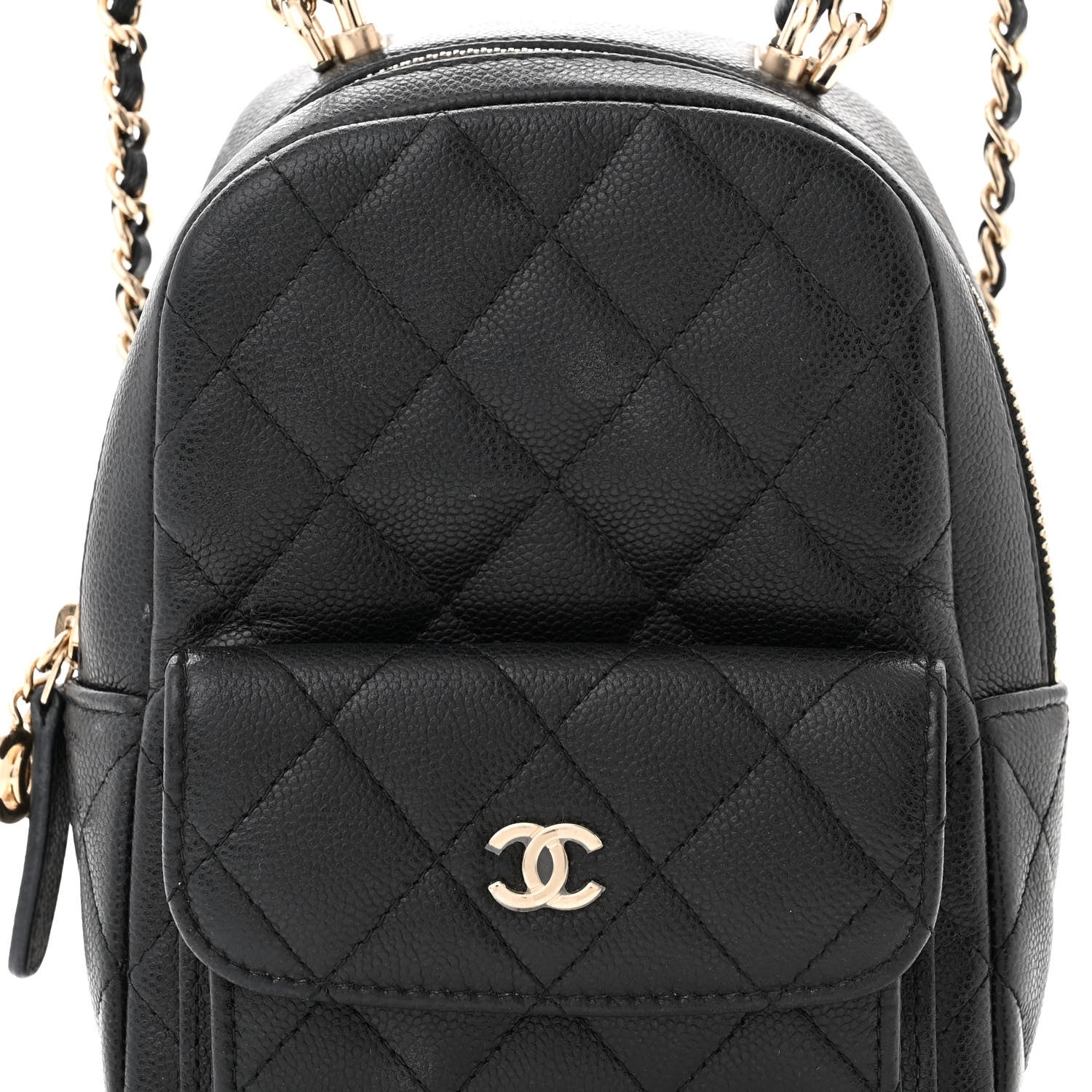 Chanel Caviar Quilted CC Mini Classic Backpack Black 8 of 10