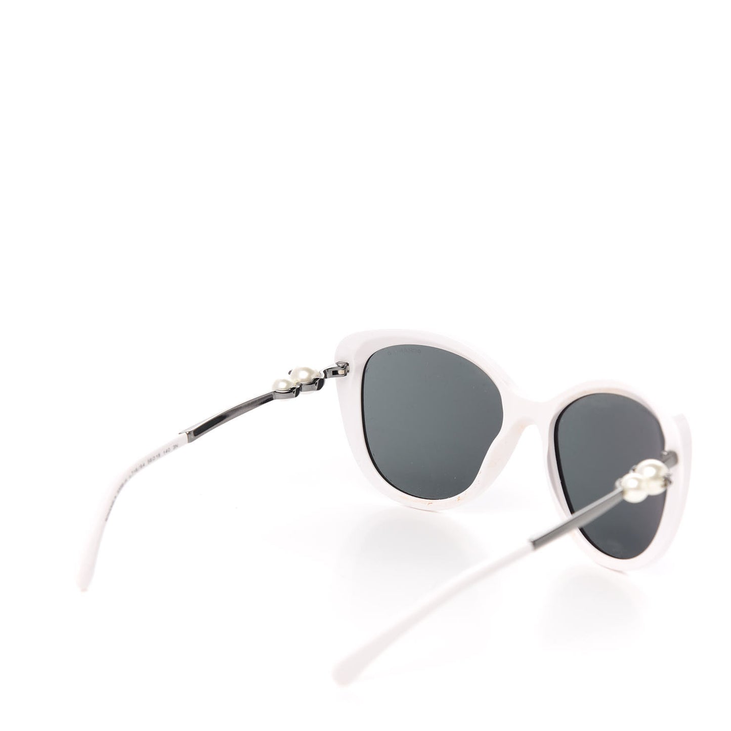 Acetate Pearl Butterfly Sunglasses 5338-H White