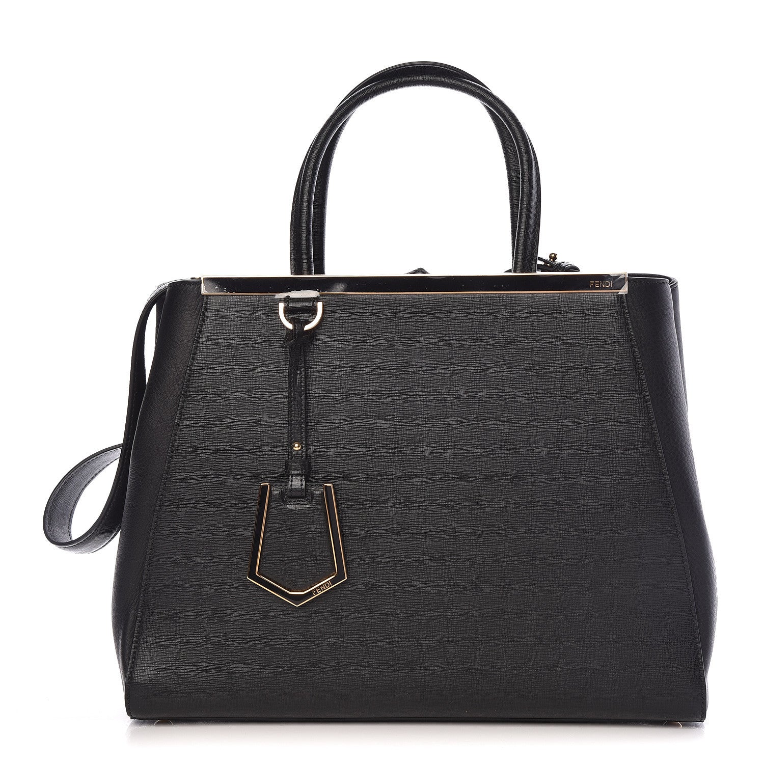 Fendi Vitello Elite Regular 2Jours Tote Black 1 of 9