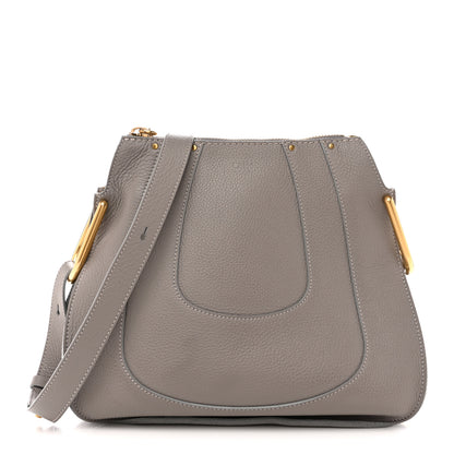 Chloe Grained Calfskin Small Hayley Hobo Cashmere Grey 1 of 15