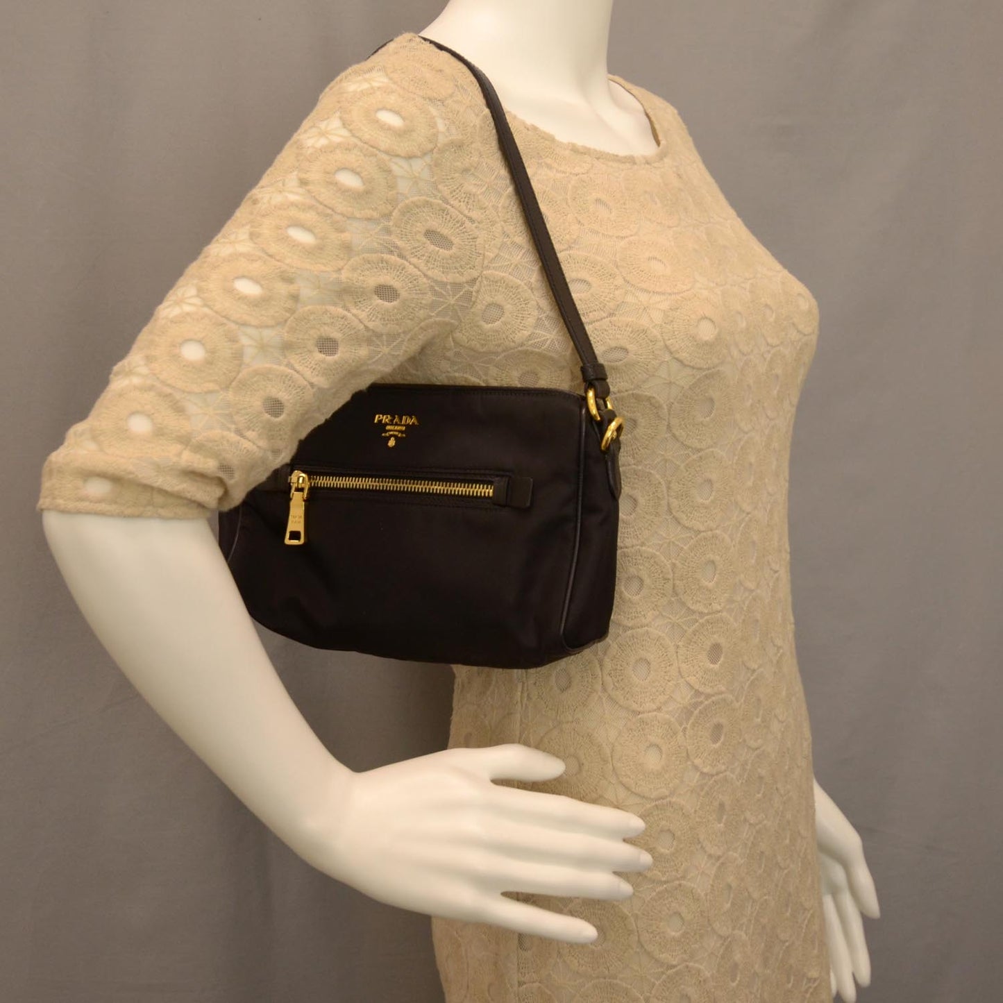 Tessuto Nylon Saffiano Bag Black