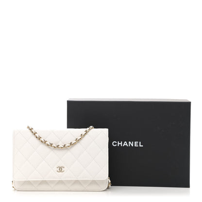 Chanel Caviar Quilted Wallet On Chain WOC White 12 of 12