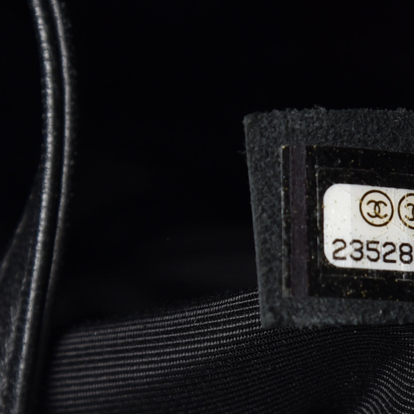 Lambskin Quilted CC Chain Bucket Bag Black