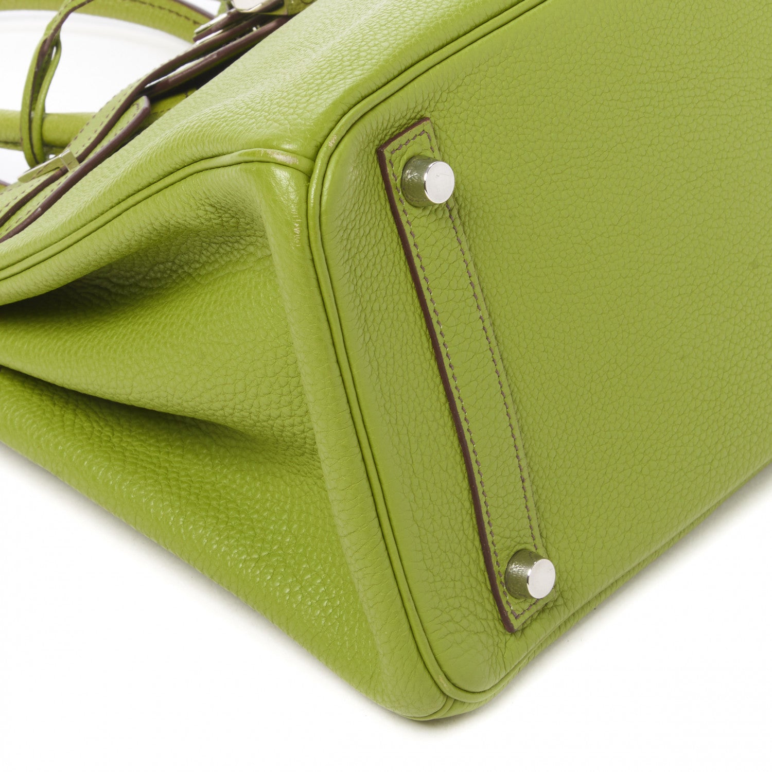 Hermes Togo Birkin 30 Vert Anis 8 of 29