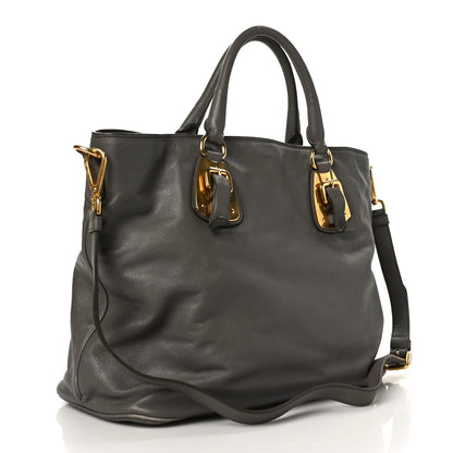 Prada Soft Calf Shopping Tote Bambu 2 of 10