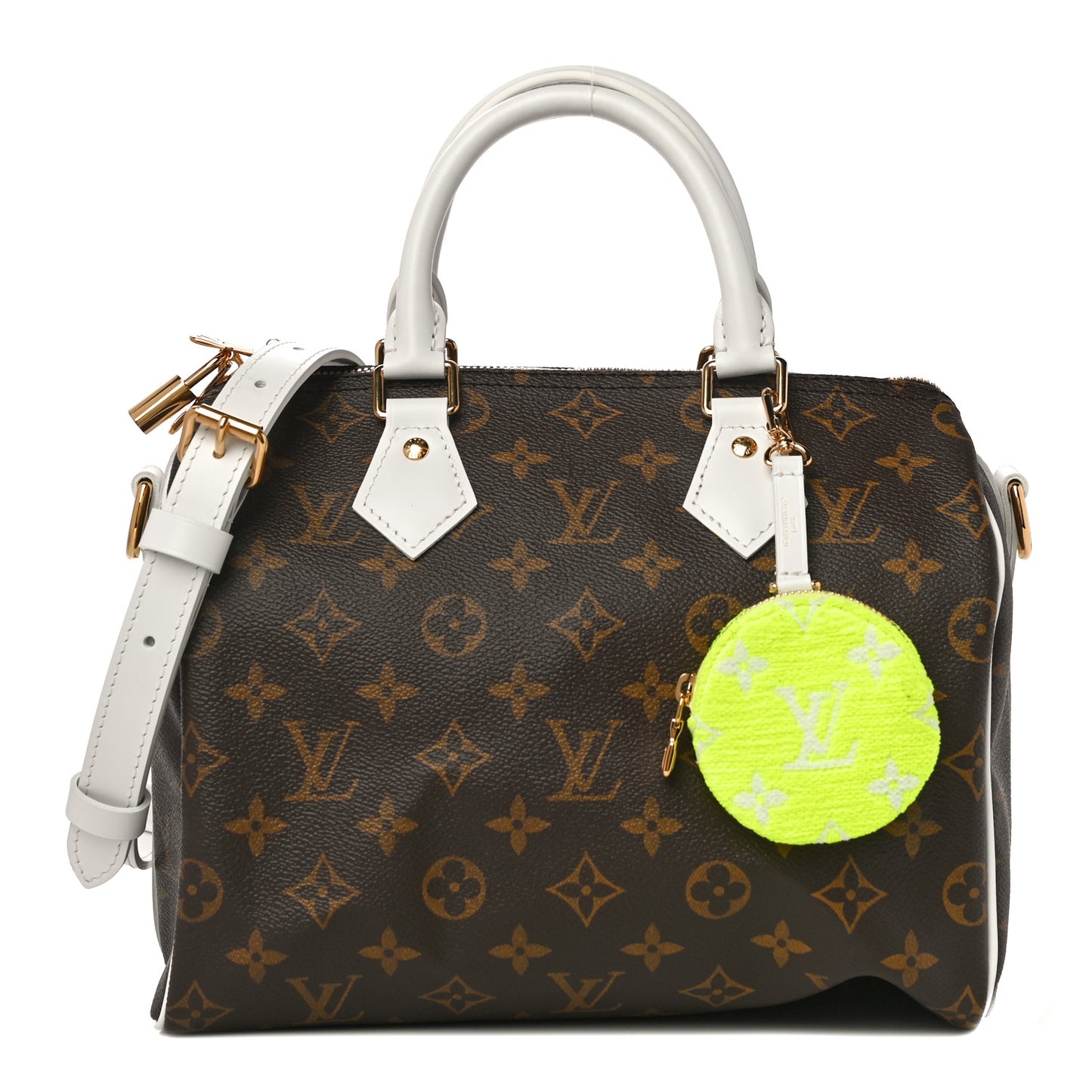 Monogram LV Match Speedy Bandouliere 25 White