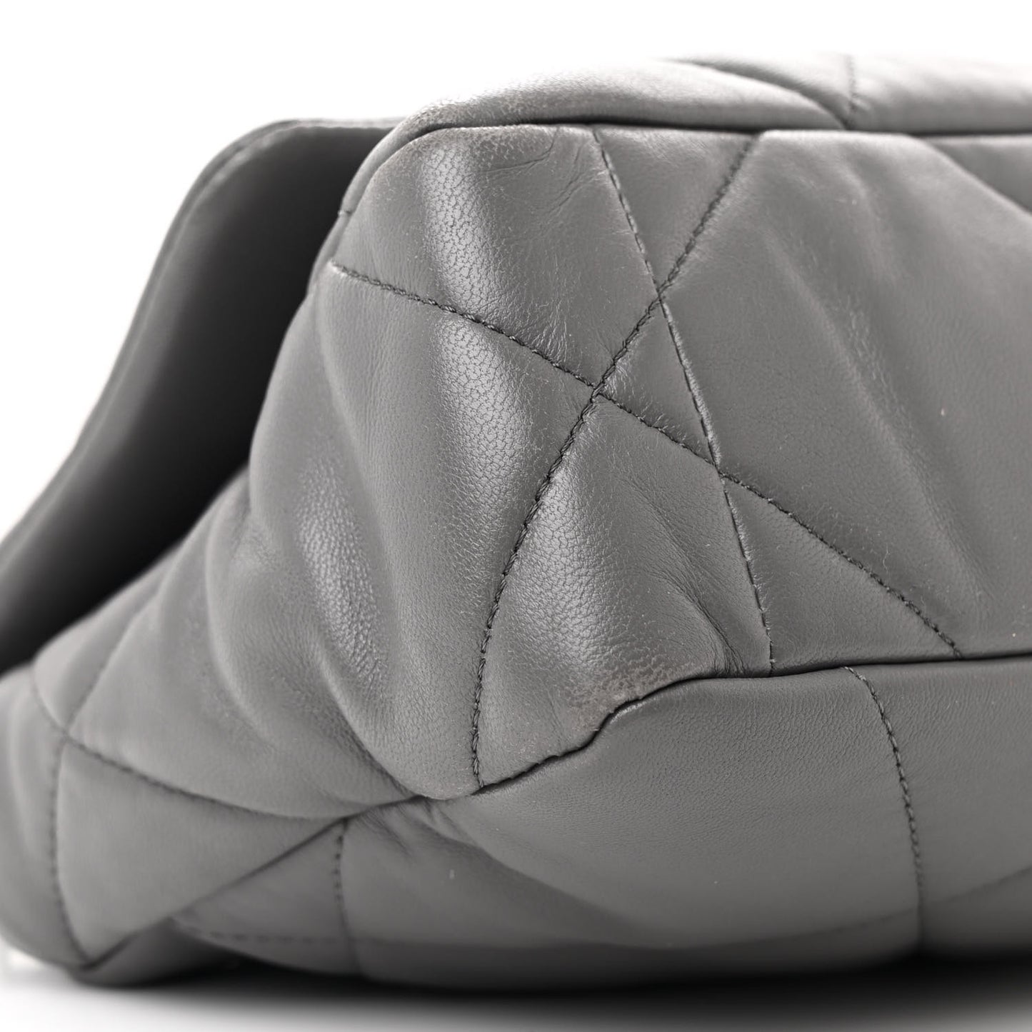 Lambskin Quilted Medium Chanel 19 Flap Dark Grey