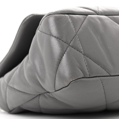 Chanel Lambskin Quilted Medium Chanel 19 Flap Dark Grey 9 of 11