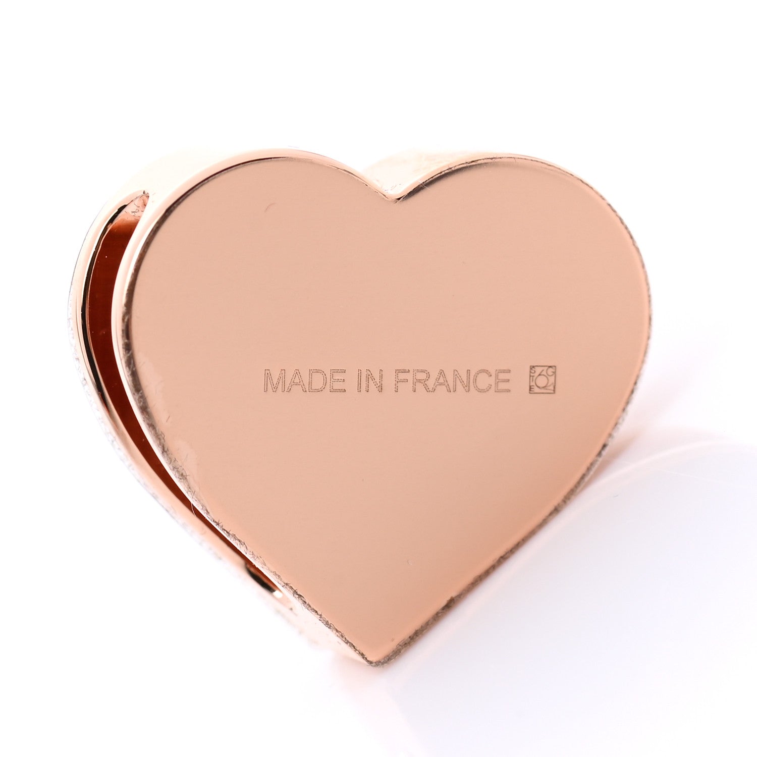 Hermes Rose Gold Plated Brass Mini Coeur Twilly Scarf Ring 3 of 5