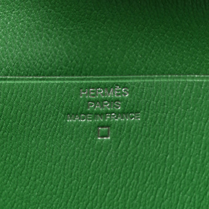 Hermes Shiny Alligator Bearn Wallet Cactus 7 of 10