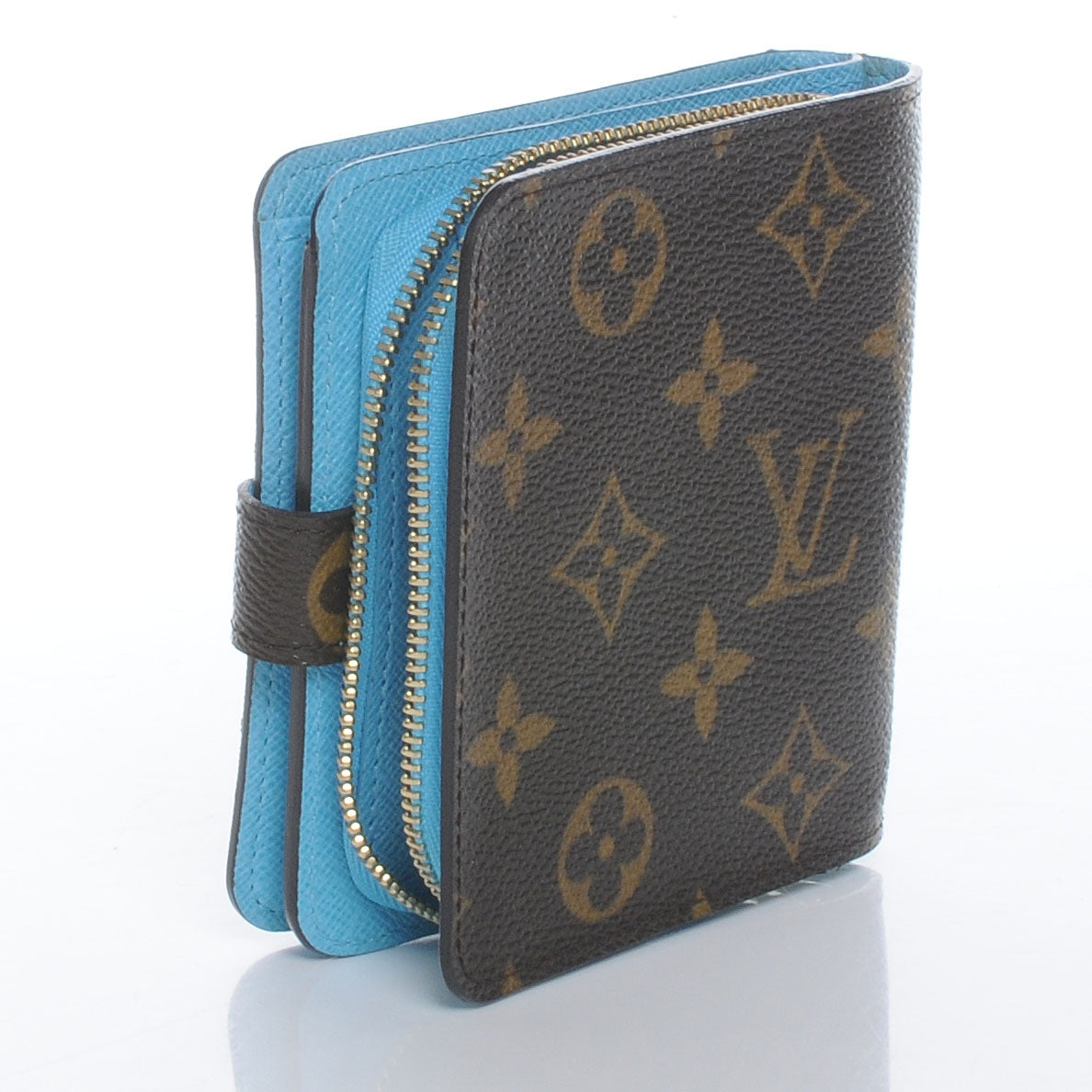 Louis Vuitton Monogram Groom Compact Zip Wallet Blue 4 of 9