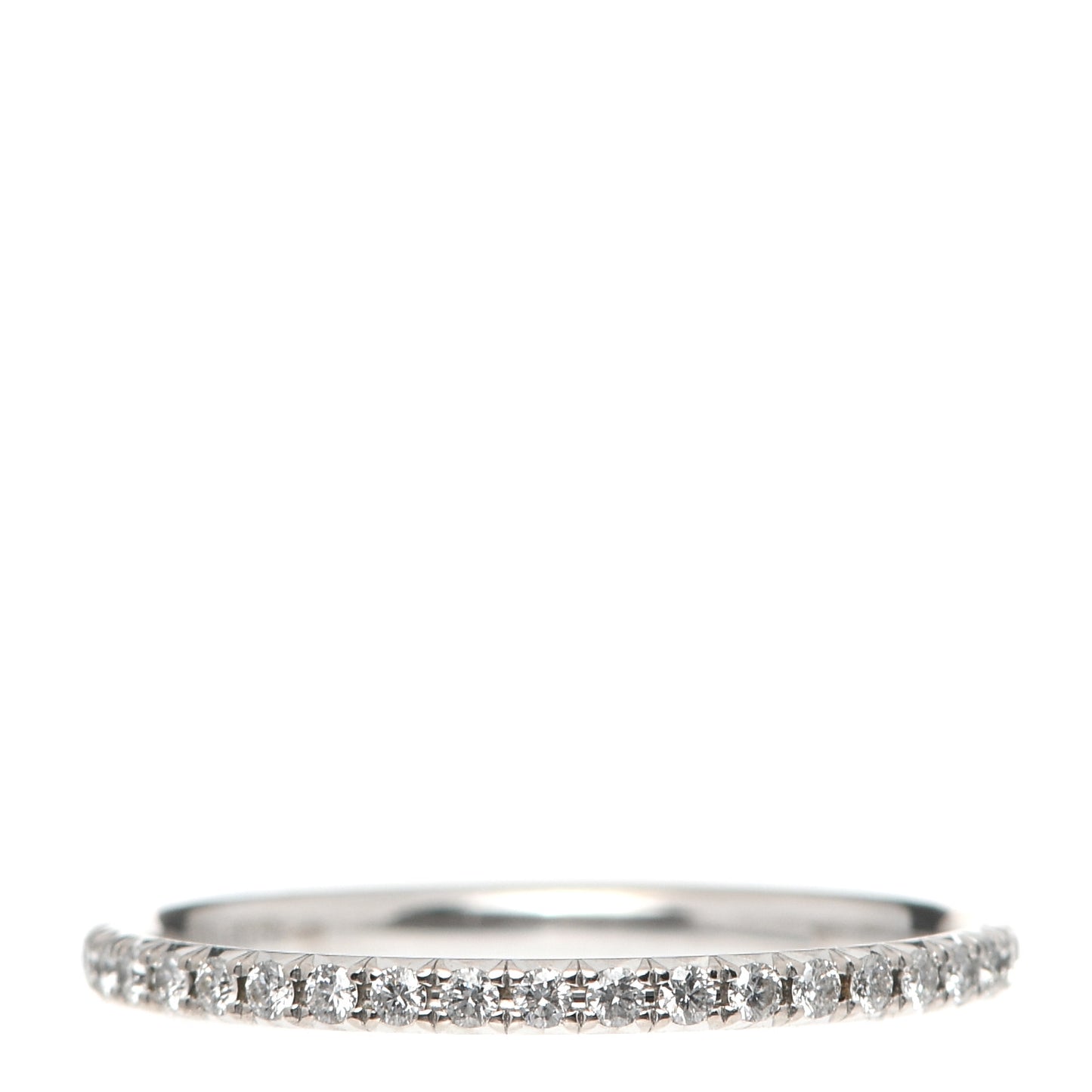 18K White Gold Diamond Metro Band Ring 49 5