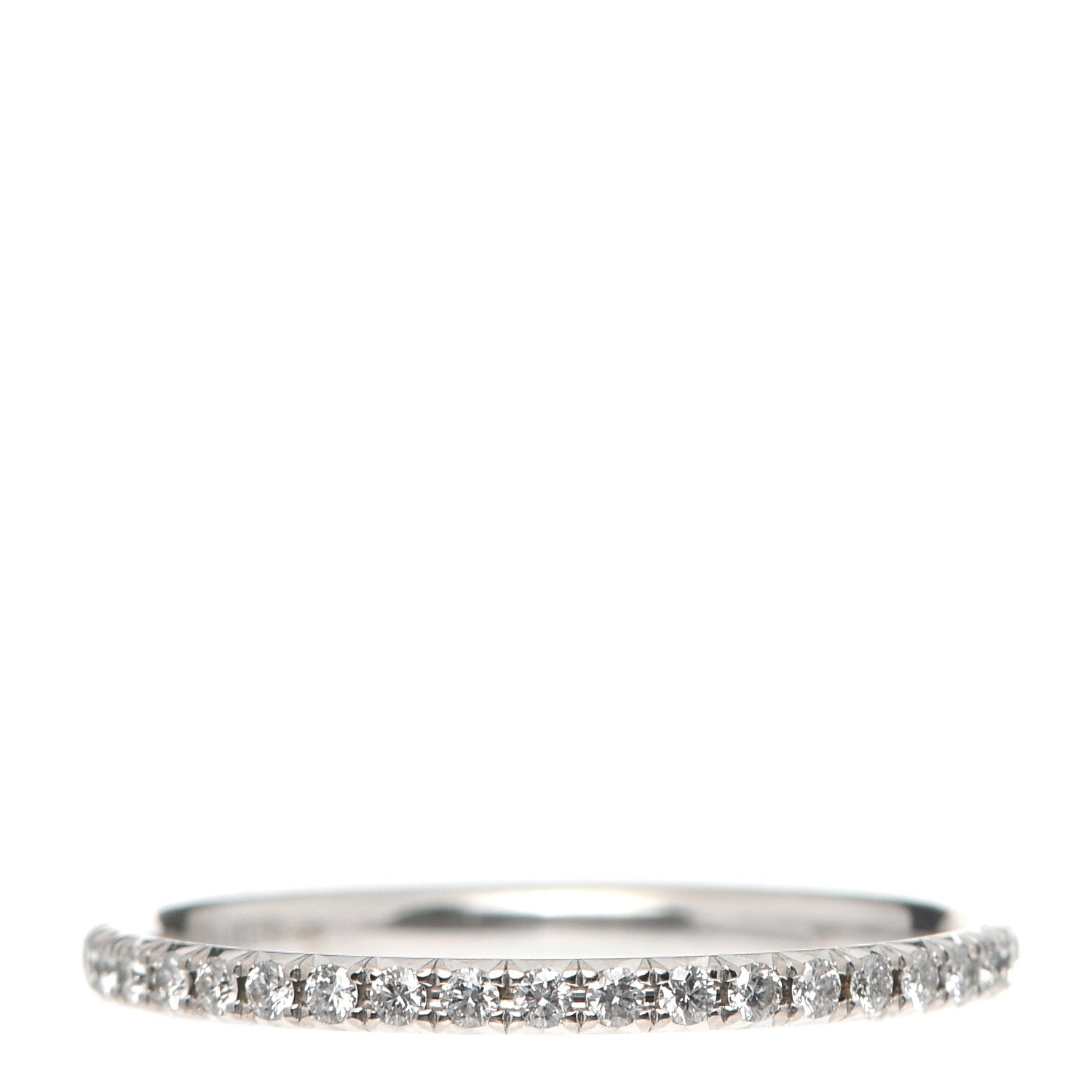 Tiffany 18K White Gold Diamond Metro Band Ring 49 5 1 of 5