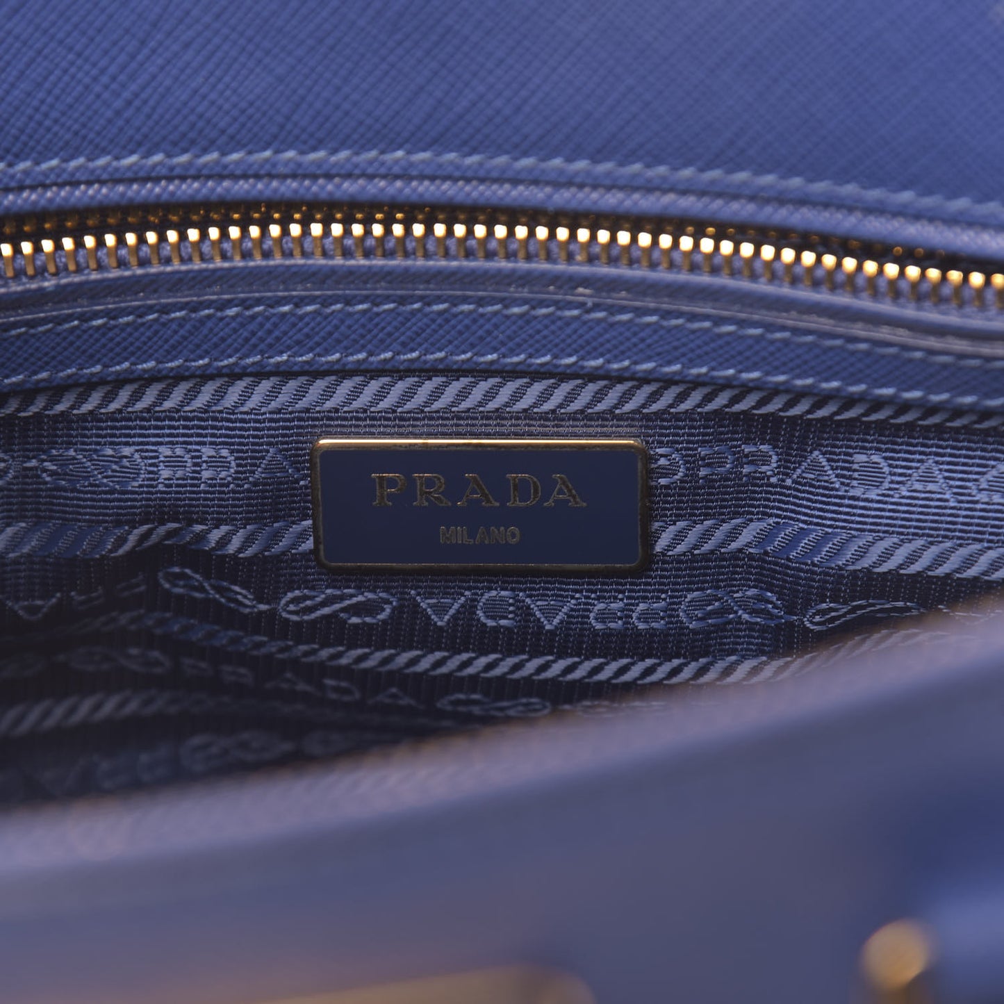 Saffiano Mini Galleria Double Zip Tote Bleuette