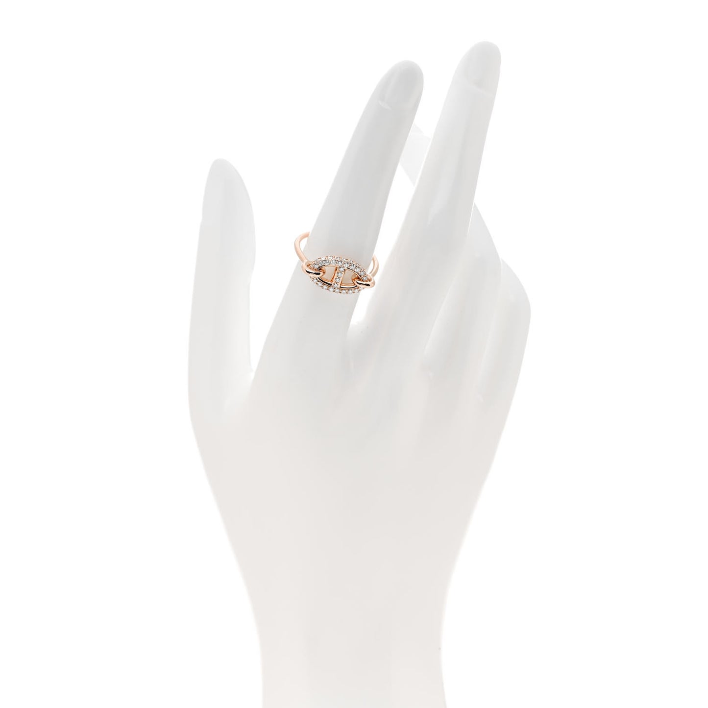 18K Rose Gold Diamond Farandole Ring 54 6.75
