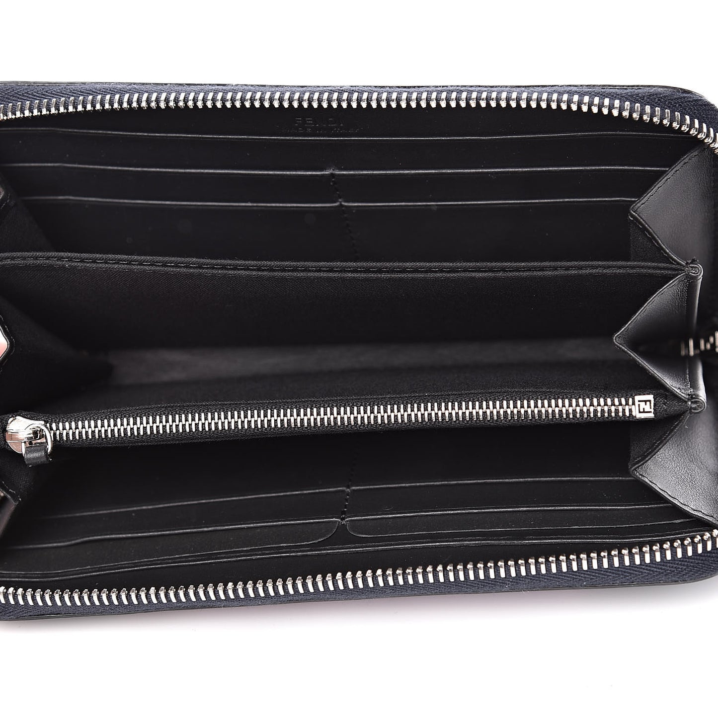 Vitello Century Vocabulary Blue Zip Around Wallet Blue Lavagna