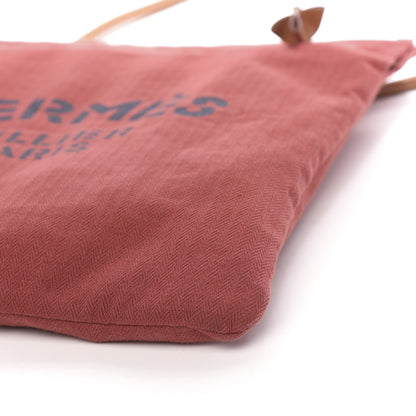 Hermes Canvas Swift Aline Grooming Bag Rouge H Gold 10 of 12