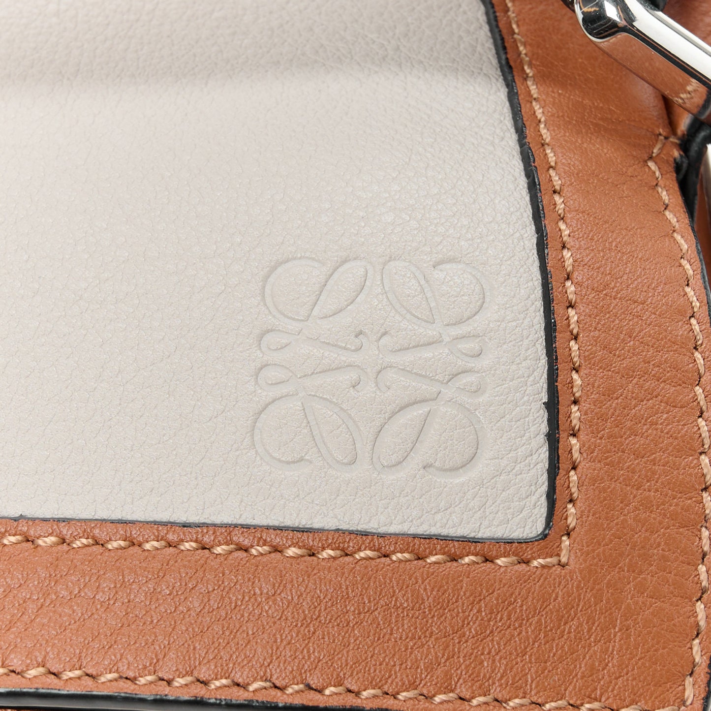 Calfskin Small Graphic Puzzle Bag Ghost Soft White