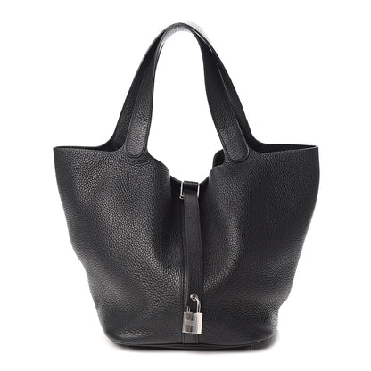 Hermes Taurillon Clemence Picotin Lock 26 GM Black 1 of 11