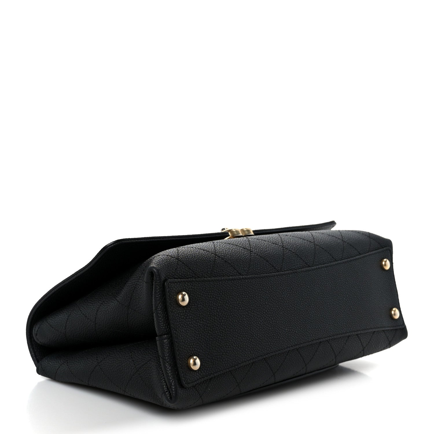 Chanel Grained Calfskin Stitched Flap Black 4 of 10