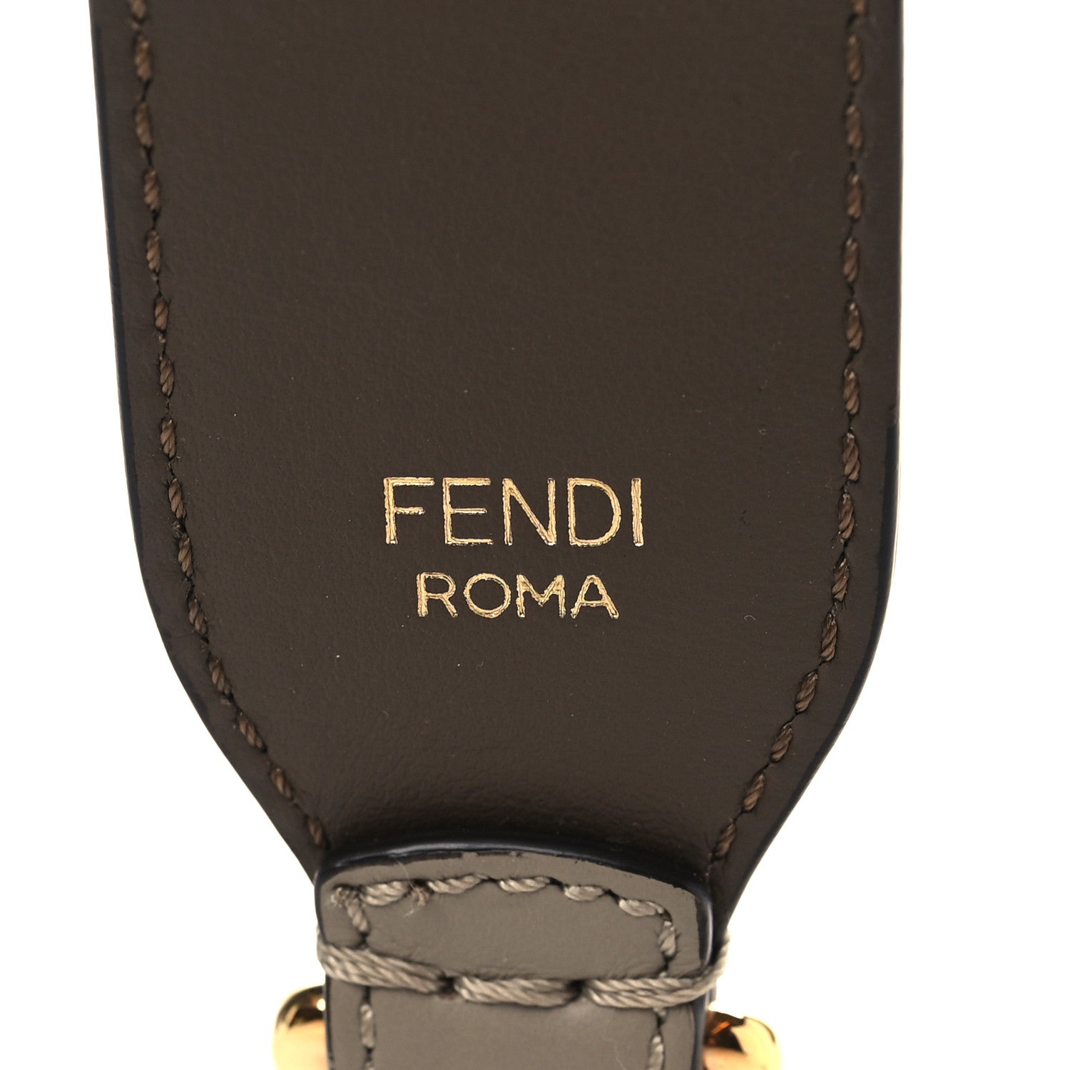 Fendi Calfskin Shiny Nappa Lace Up Bow Strap You Brown 3 of 5