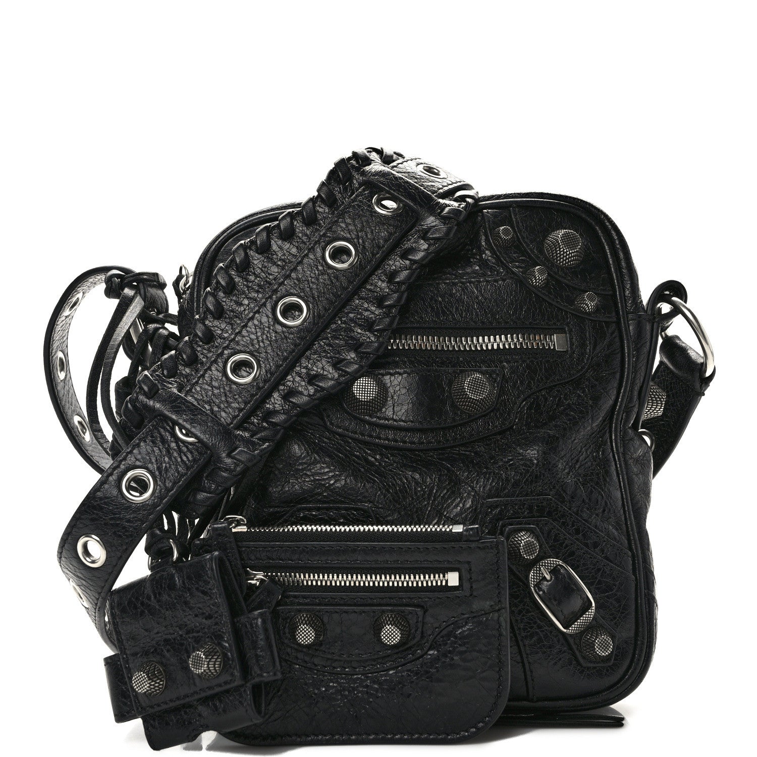 Balenciaga Agneau Arena Le Cagole Crossbody Bag Black 1 of 15