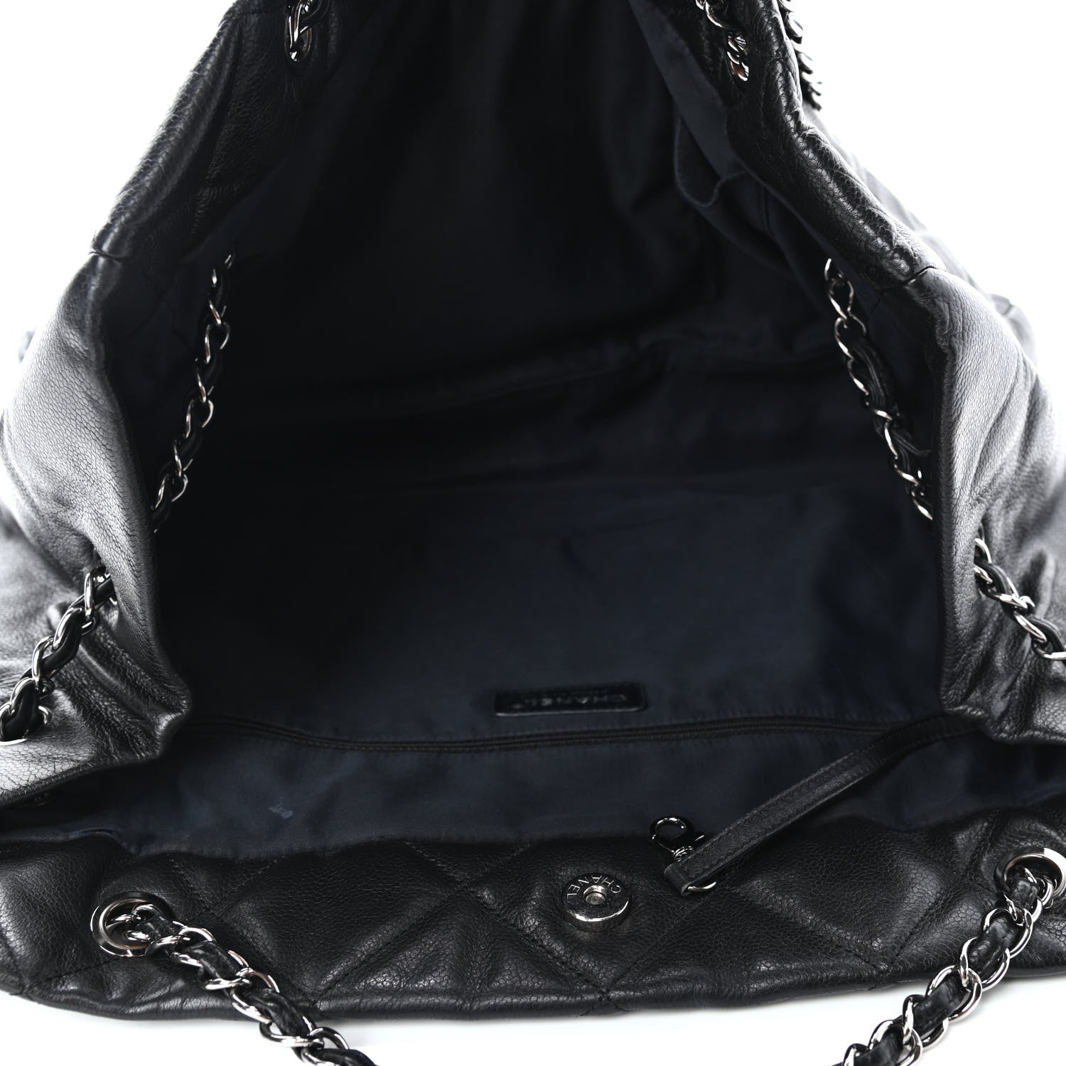 Chanel Soft Caviar Quilted Large Cells Tote Black 4 of 4