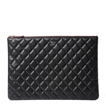 Chanel Caviar Quilted Large Cosmetic Case Black 1 of 8