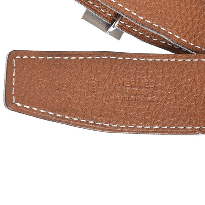 Hermes Box Togo 32mm H Belt 85 Black Gold 4 of 7