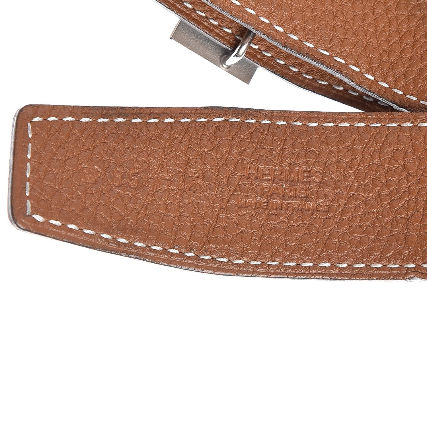 Hermes Box Togo 32mm H Belt 85 Black Gold 4 of 7
