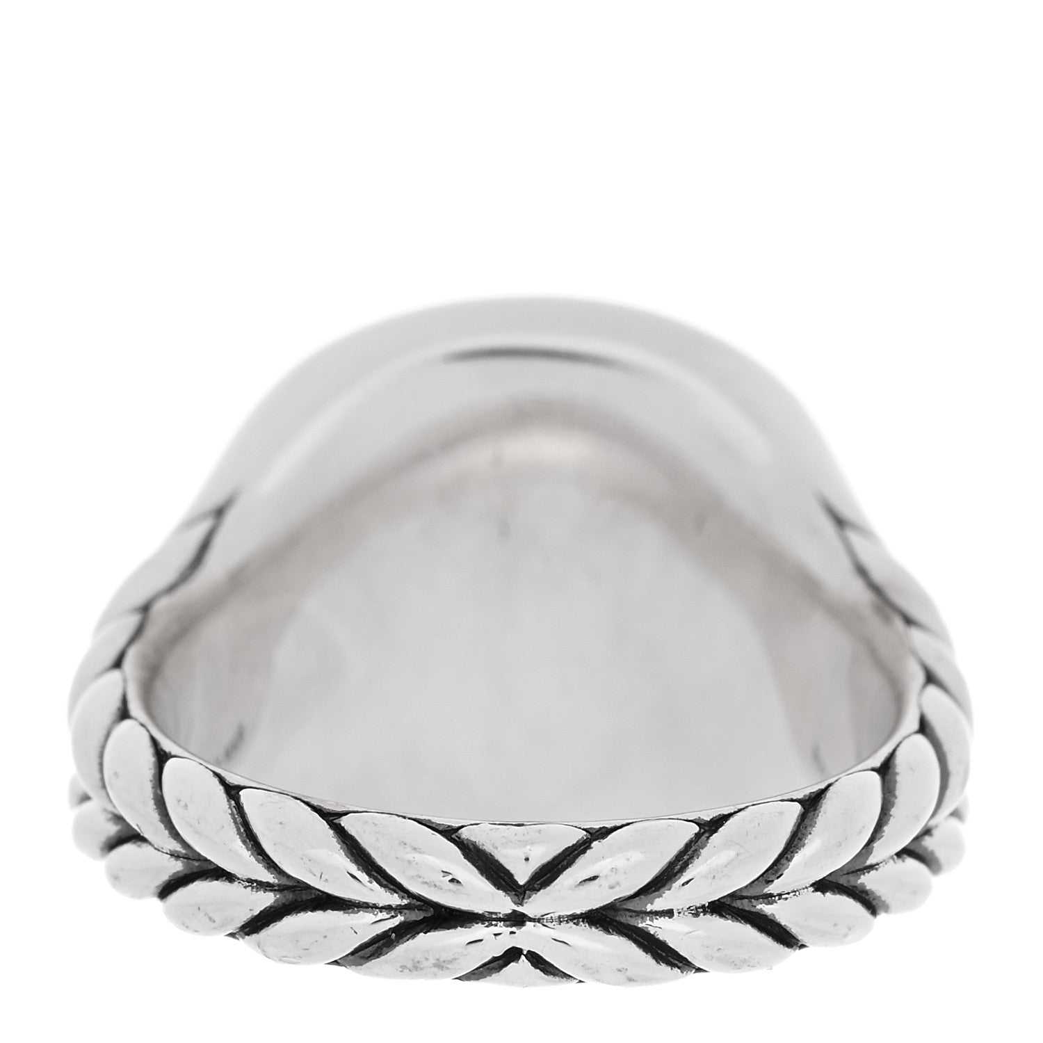 David Yurman Sterling Silver Diamond 14mm Initial O Pinky Ring 44 3 3 of 4