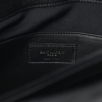 Saint Laurent Sheepskin Matelasse Chevron Monogram Large College SatchelaSheepskin Matelasse Chevron Monogram Monochrome Large College Satchel Black 9 of 12