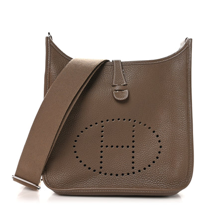Hermes Taurillon Clemence Evelyne III PM Etoupe 1 of 13