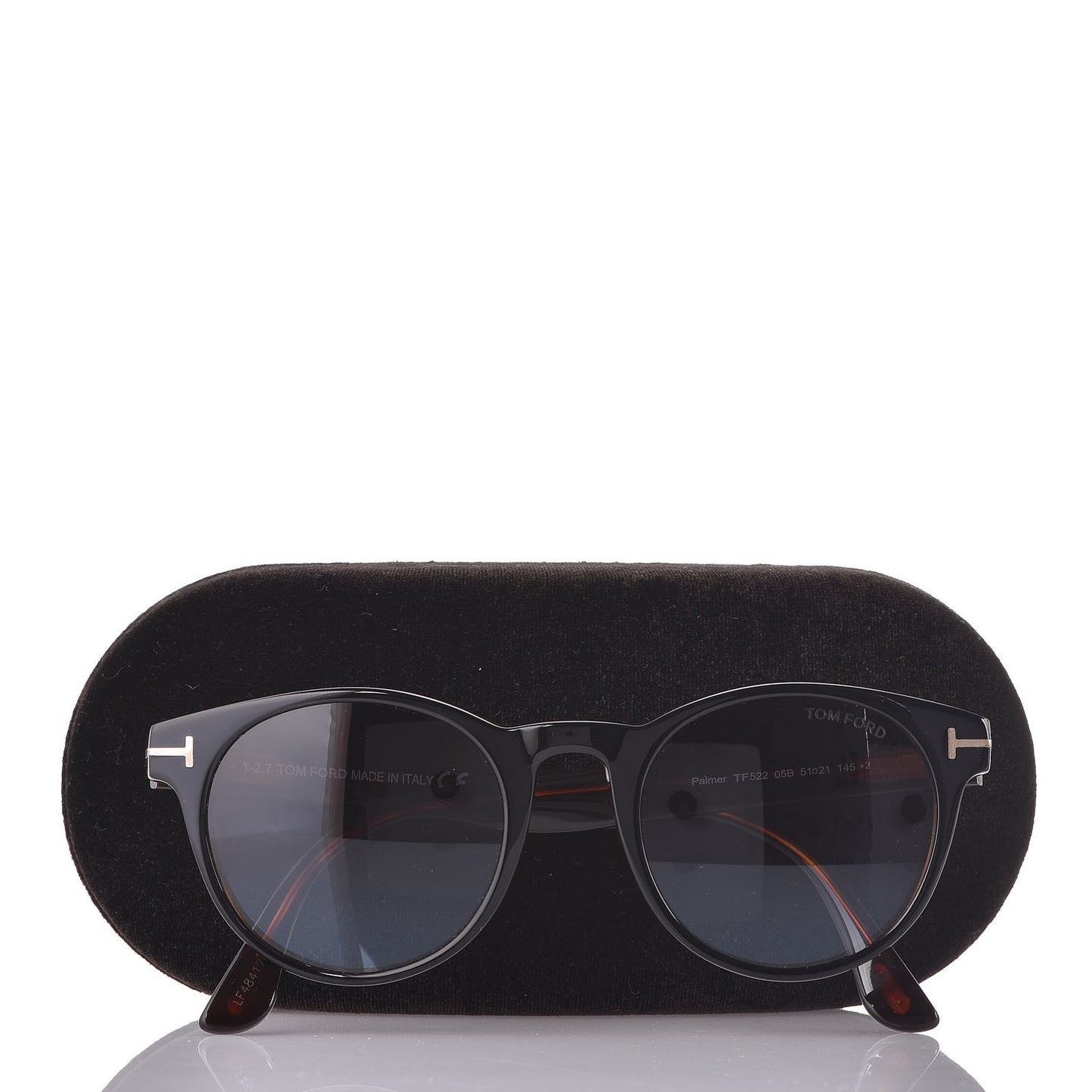 Palmer Round Sunglasses TF522 Tortoise Black