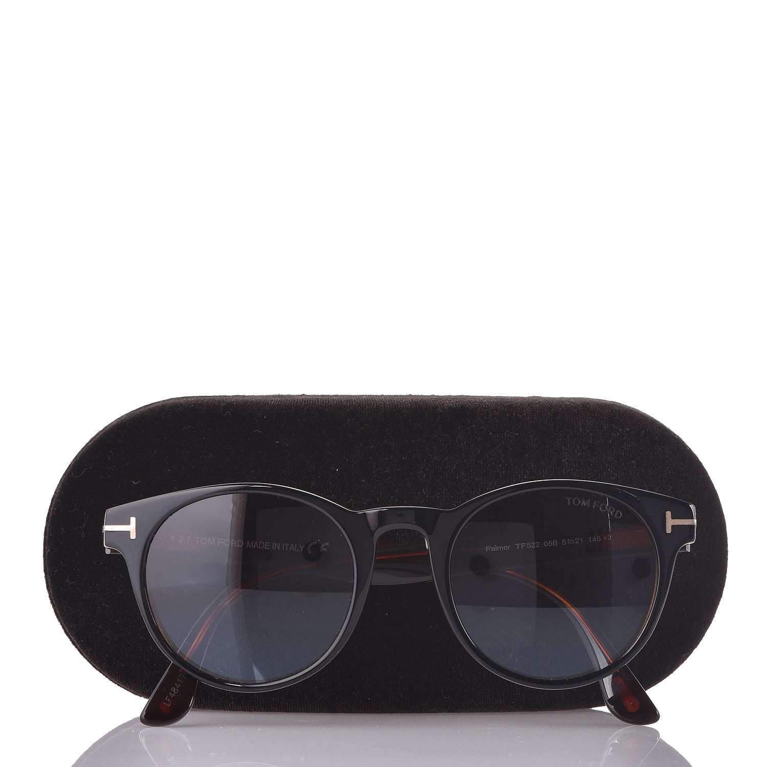Tom Ford Palmer Round Sunglasses TF522 Tortoise Black 9 of 9