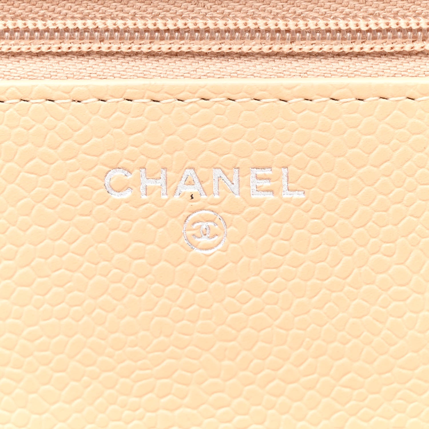 Chanel Caviar Quilted Wallet On Chain WOC Beige 6 of 12