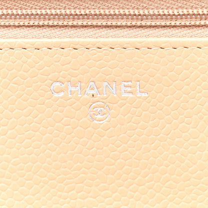 Chanel Caviar Quilted Wallet On Chain WOC Beige 6 of 12