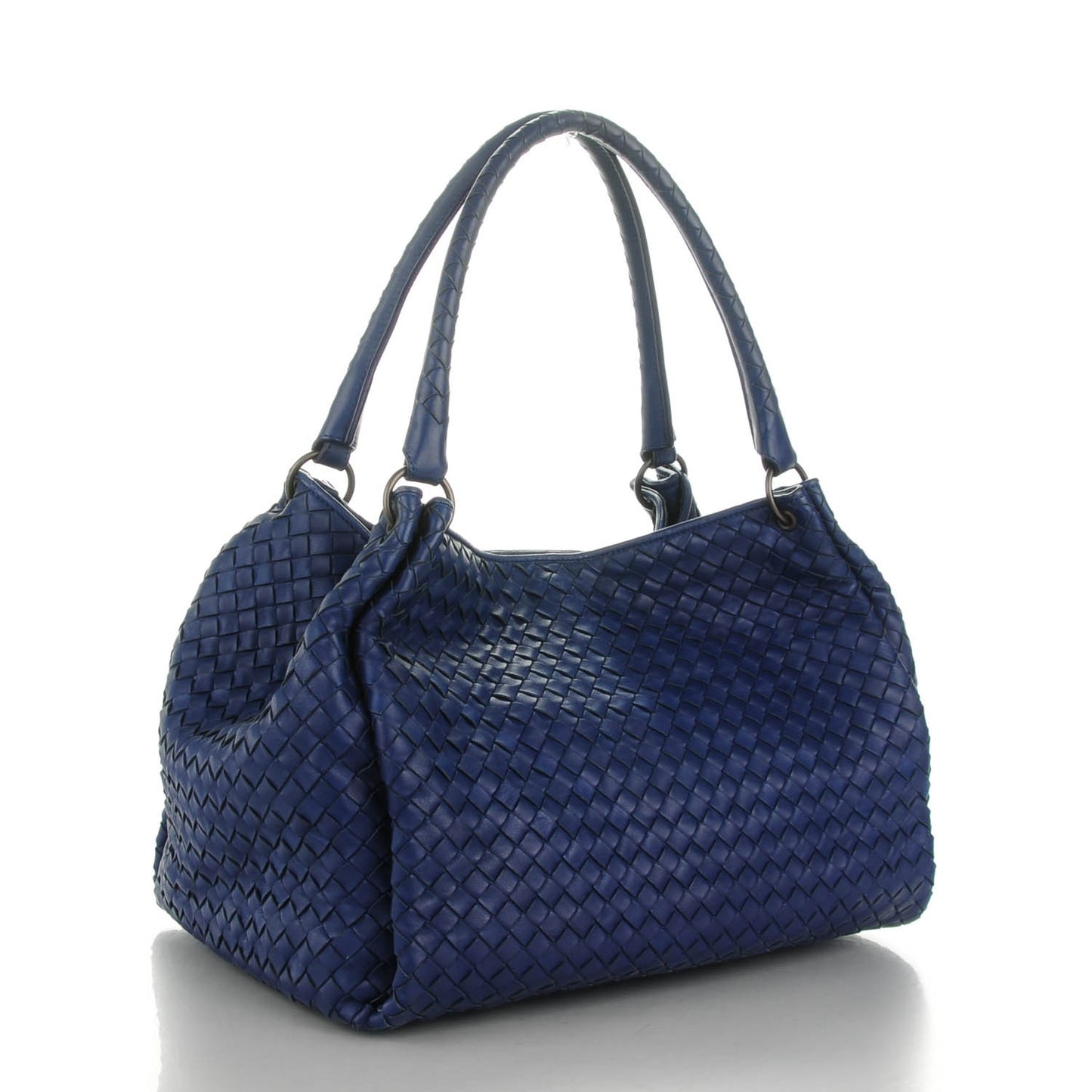 Nappa Intrecciato Parachute Bag Sapphire