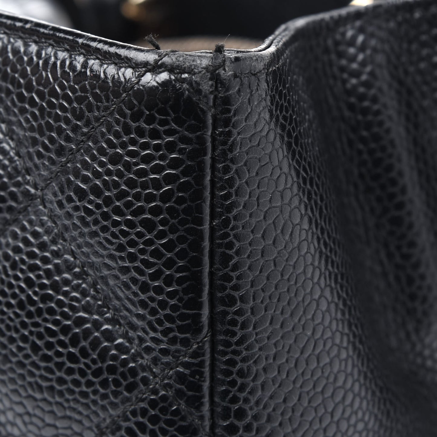 Caviar Quilted Grand Shopping Tote GST Black