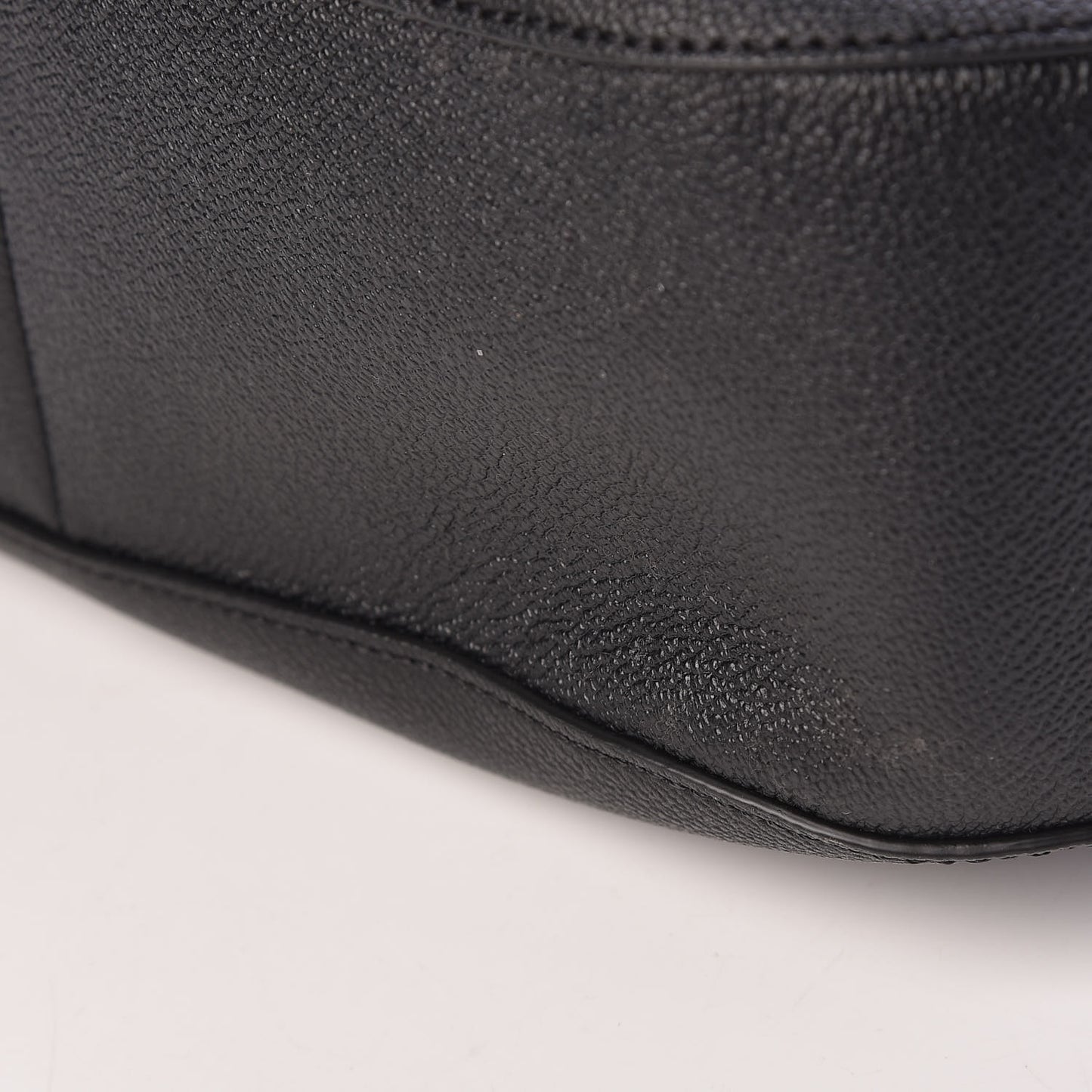 Grainy Calfskin Small Elmstone Hobo Black