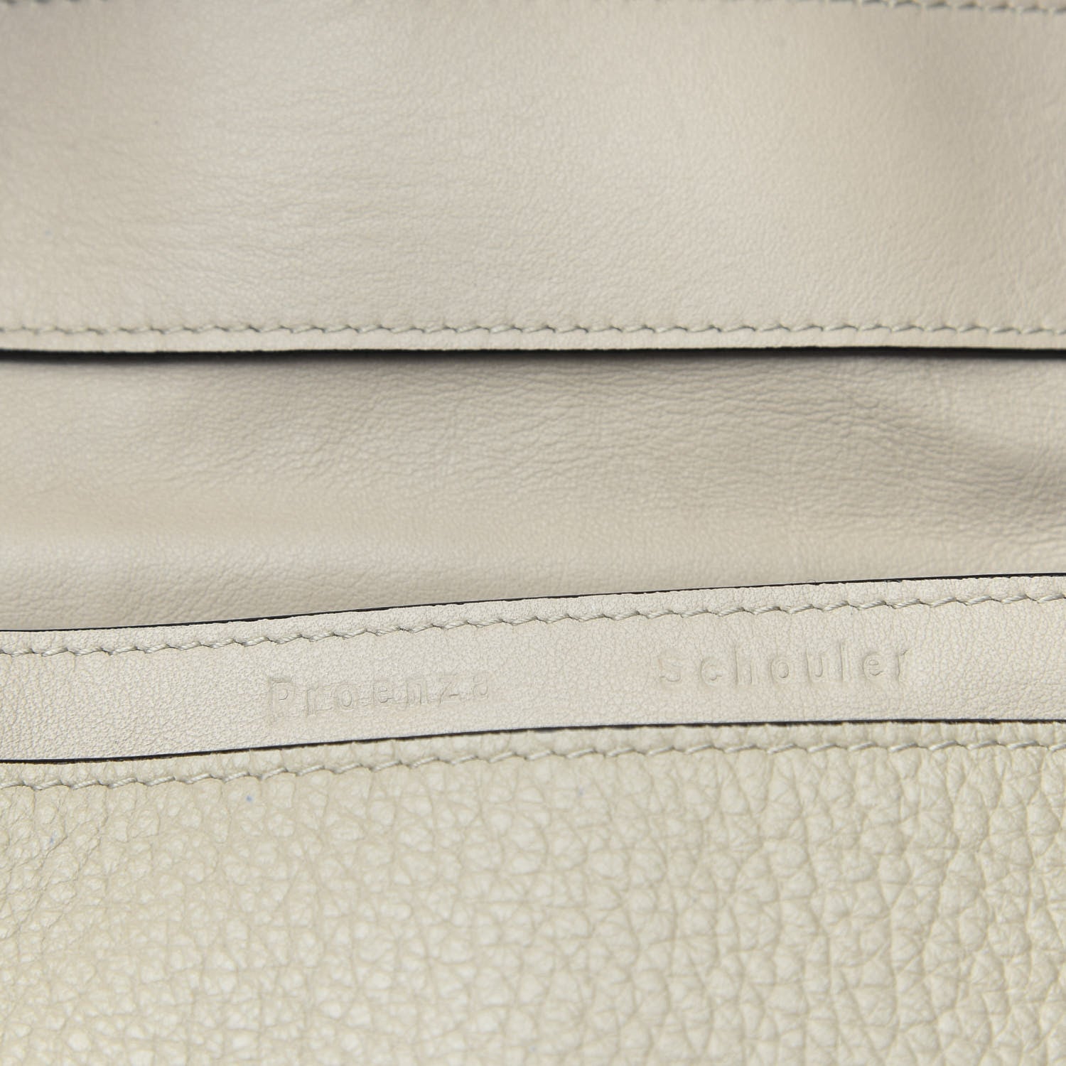 Proenza Schouler Pebbled Calfskin Double Sided PS Courier Bag Talc 8 of 9