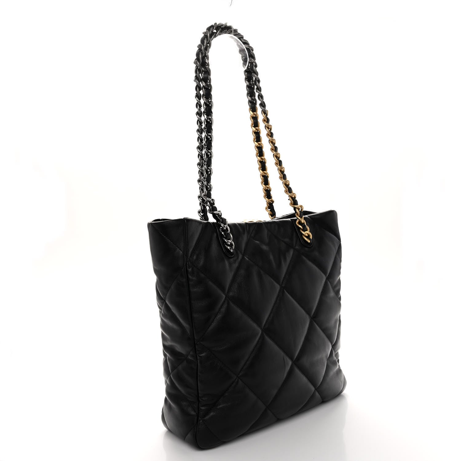Chanel Lambskin Quilted Chanel 19 Shopping Bag Black 3 of 11