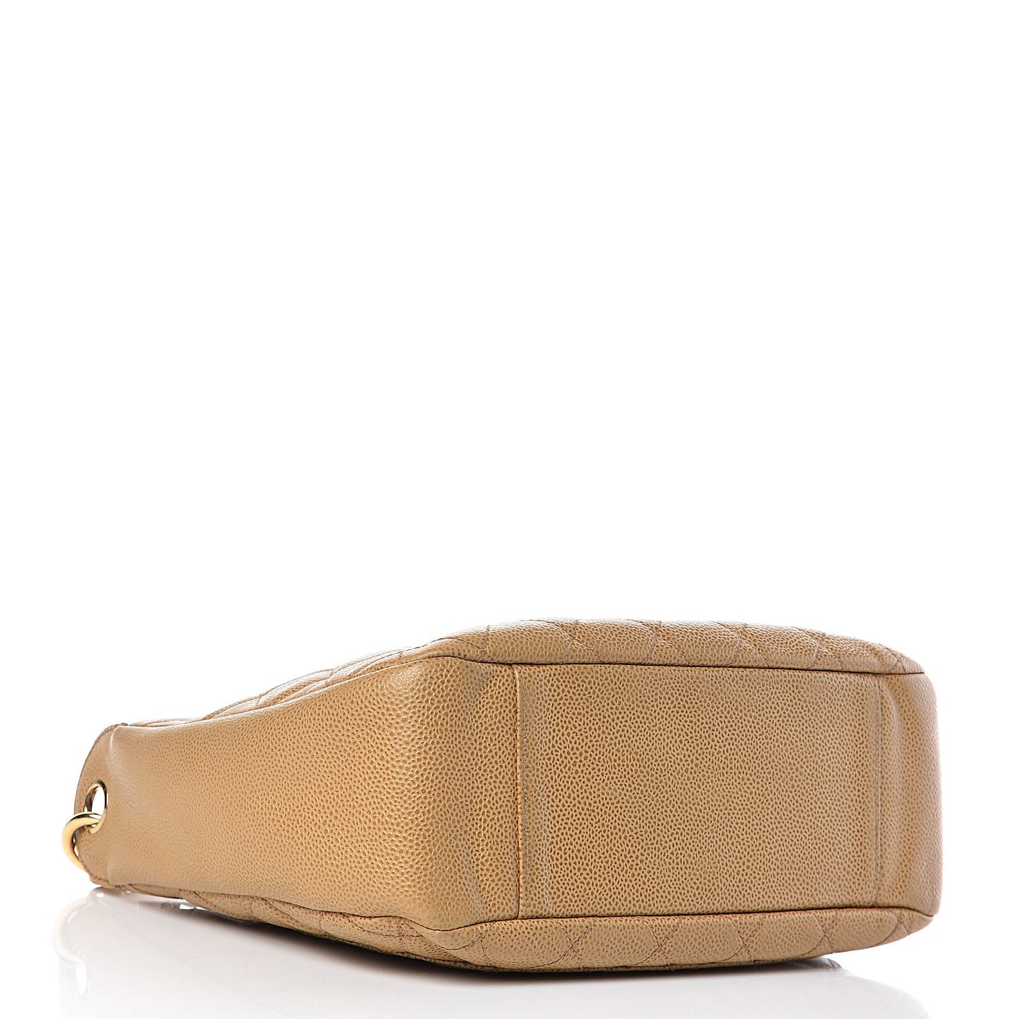 Caviar Quilted Hobo Beige