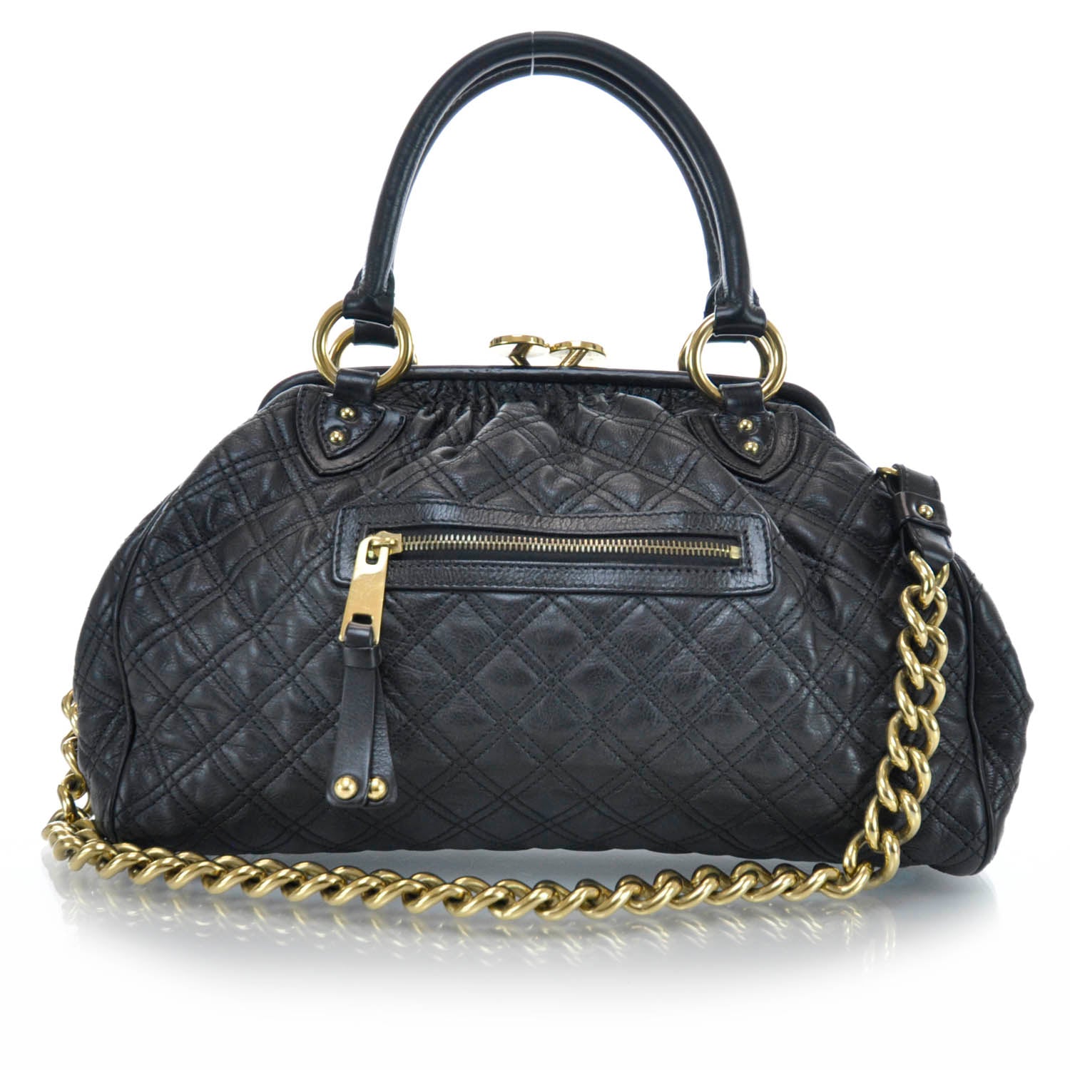 Marc Jacobs Quilted Leather Stam Black 1 of 12
