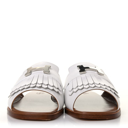 Hermes Calfskin Auteuil Sandals 36 White 2 of 4