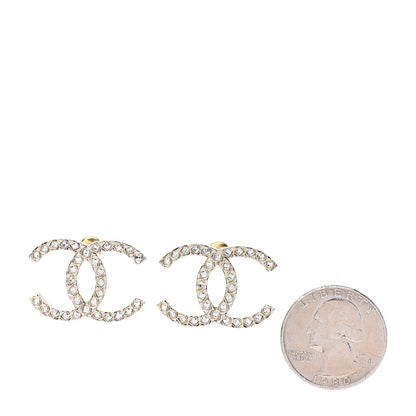 Chanel Baguette Crystal High Society CC Earrings Gold 2 of 5