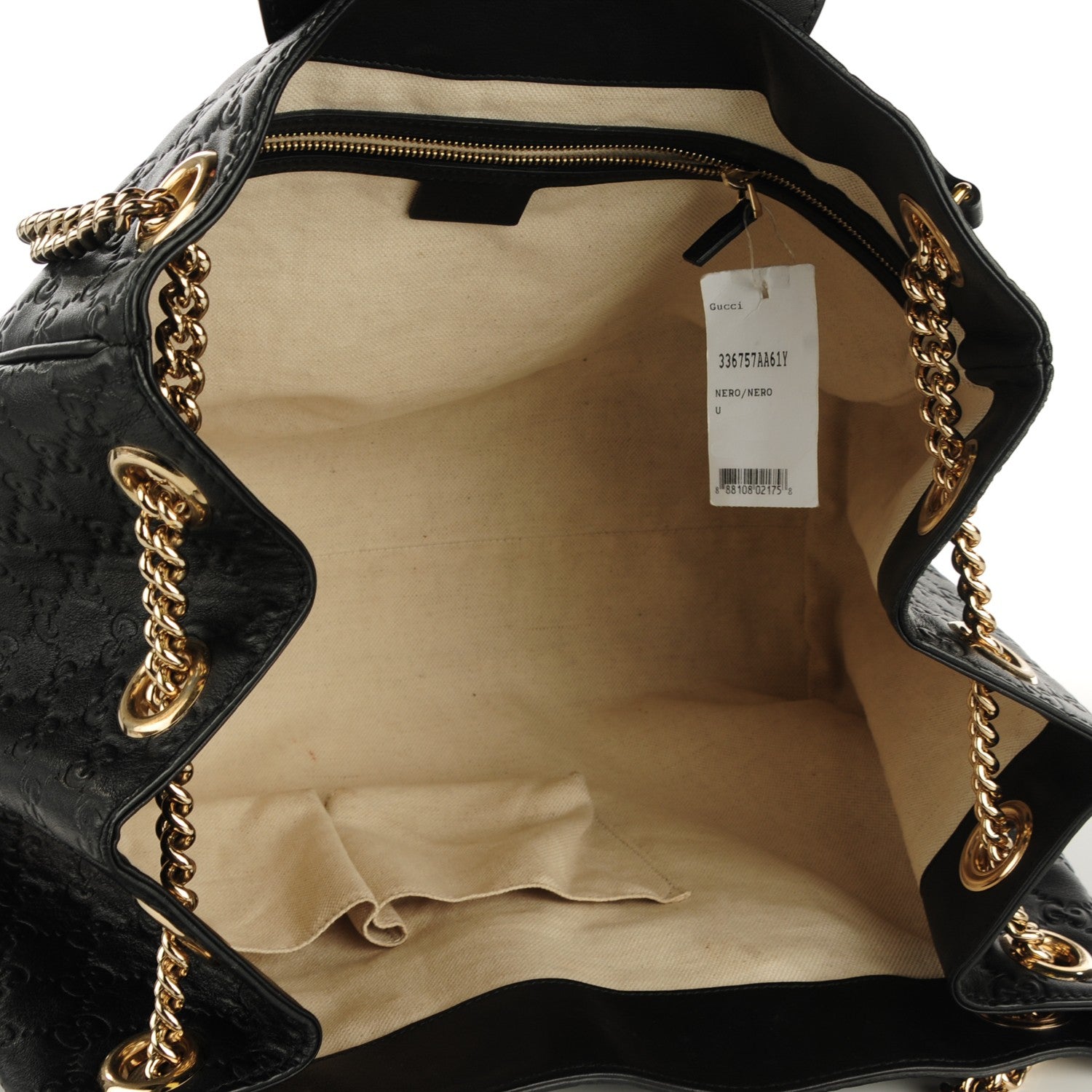 Gucci Guccissima Medium Emily Shoulder Bag Black 5 of 7