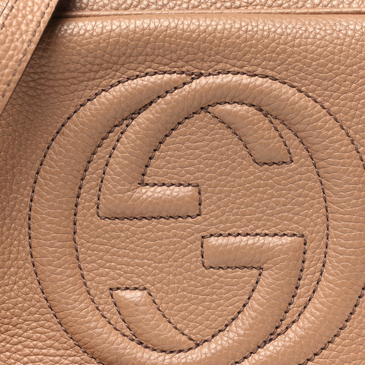Gucci Pebbled Calfskin Small Soho Disco Bag Camelia 8 of 12