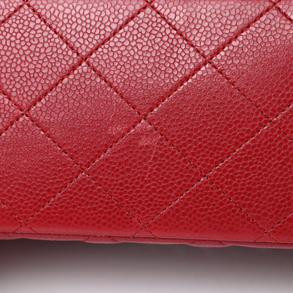 Chanel Caviar Quilted Maxi Double Flap Red 14 of 14